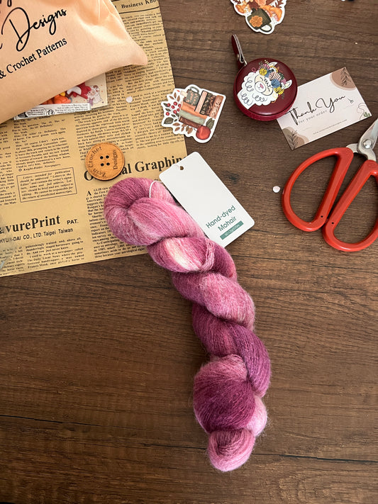 Hand Dyed Mohair