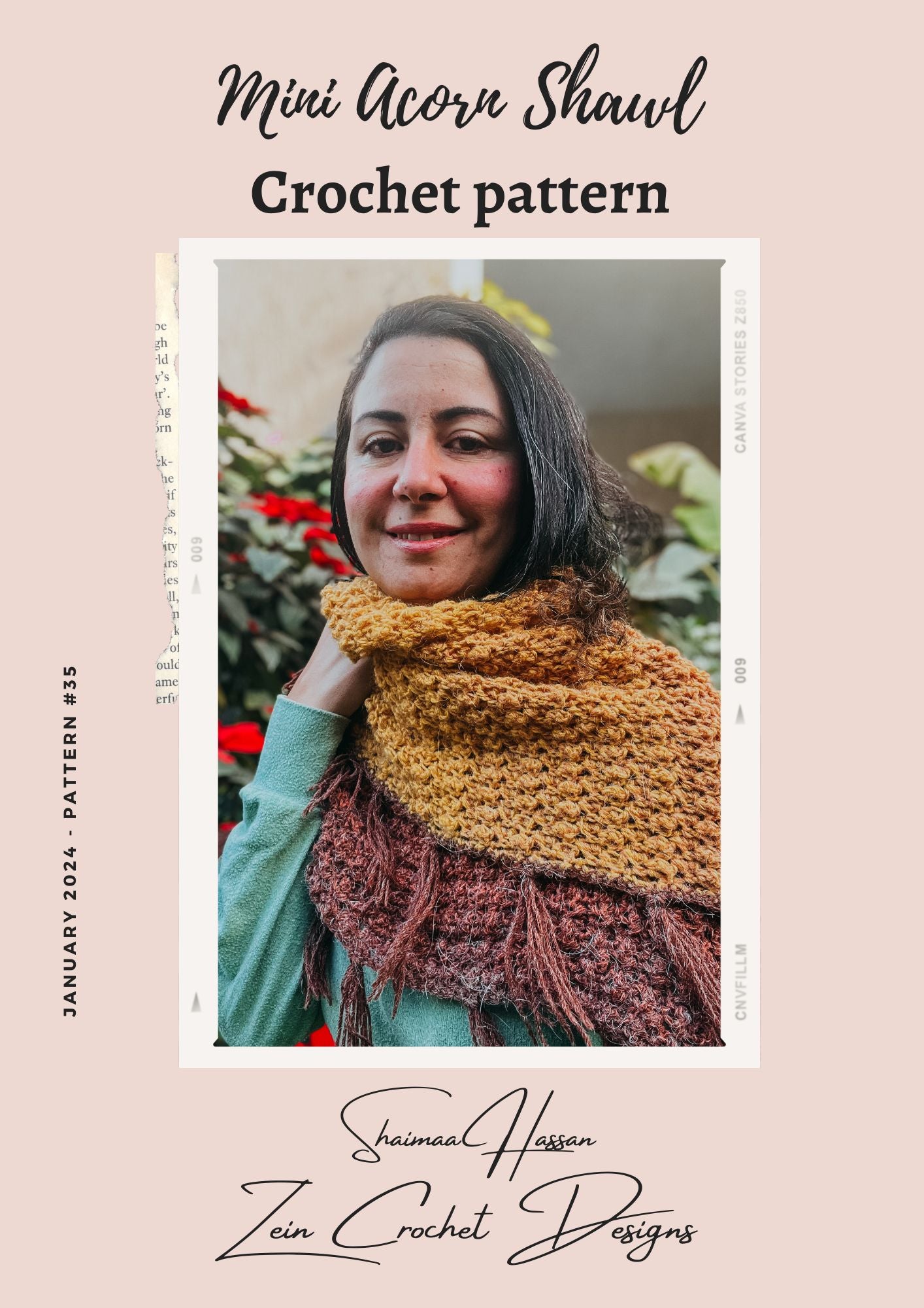 Mini Acorn Shawl Crochet Pattern