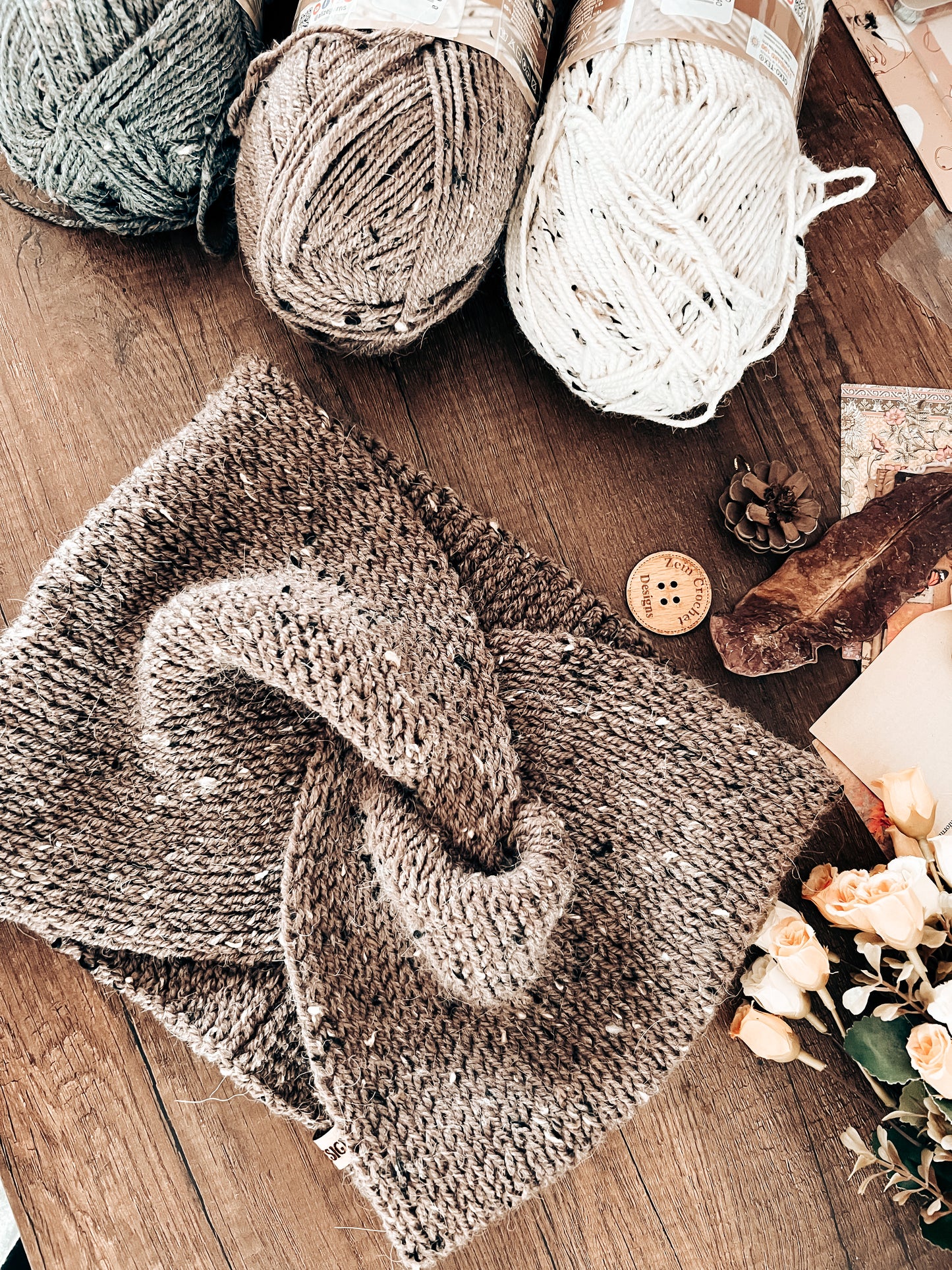 Hazel Twisted Cowl Tunisian Crochet Pattern