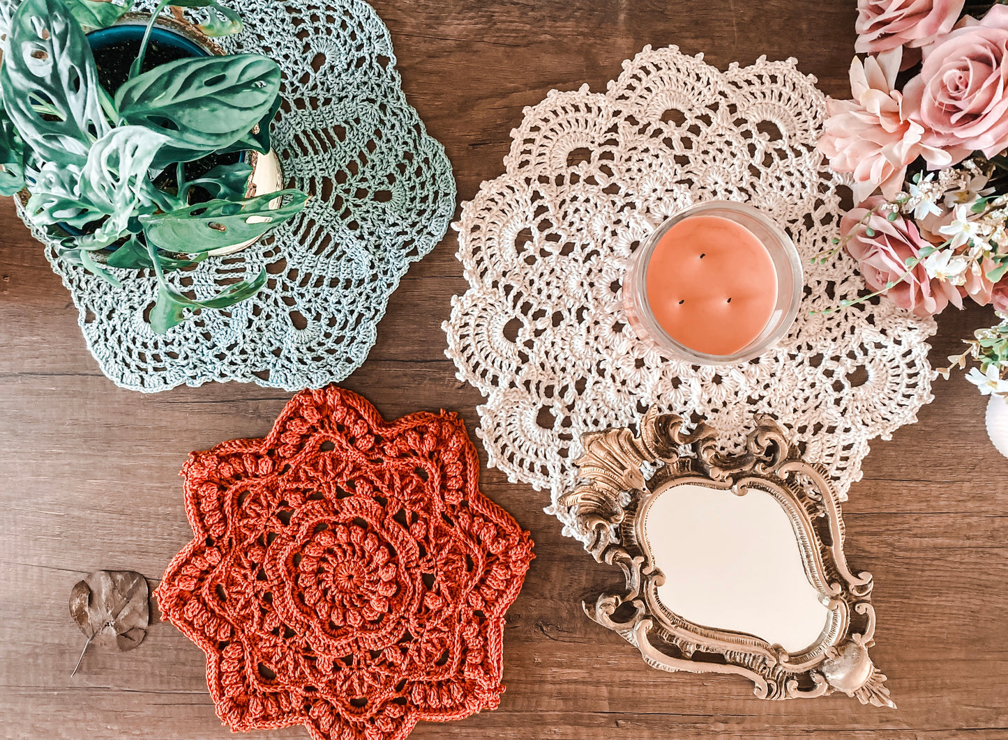 Vintage Trio Crochet Doily