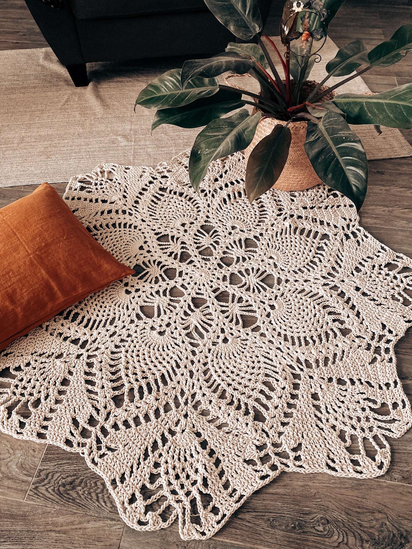 Round Crochet Rug