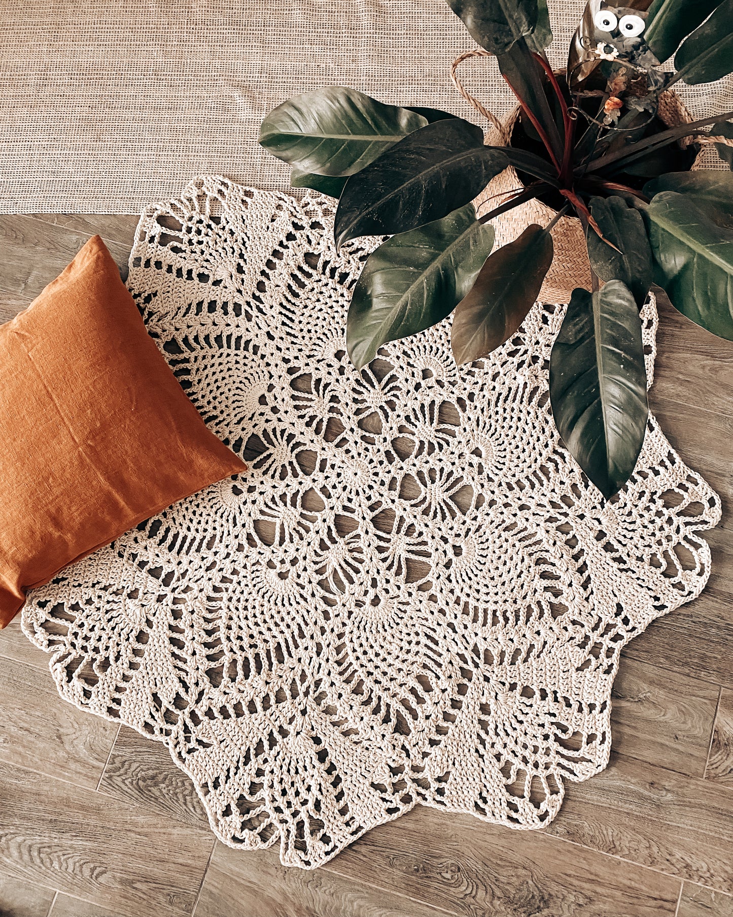 Round Crochet Rug