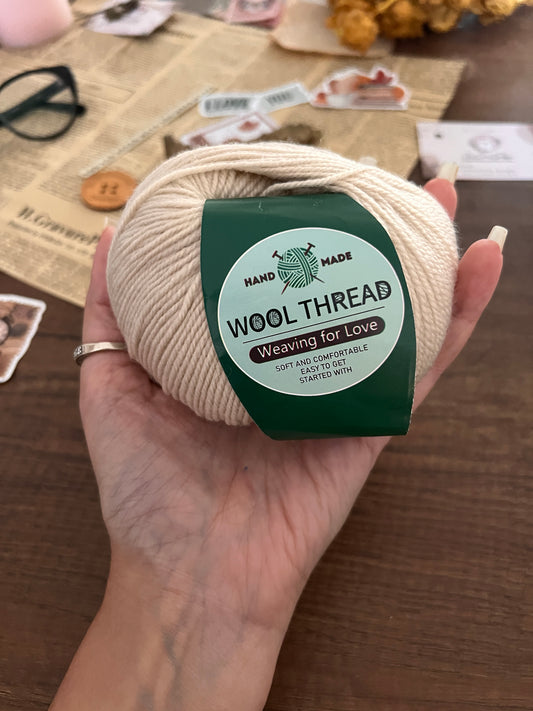 Hand made wool yarn