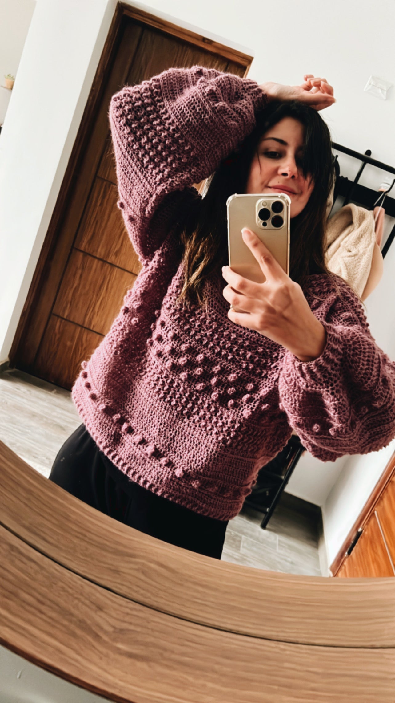 Jasmine Coral sweater (Mohair Edition) Crochet Pattern