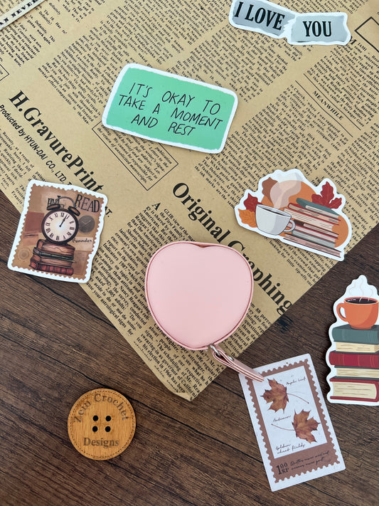 Pink Heart measuring tape