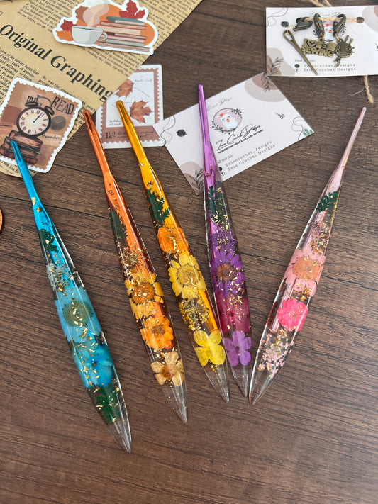 Floral Transparent Crochet Hook