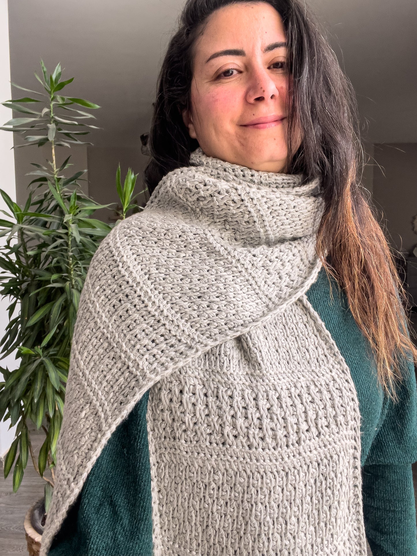 Winter notes Wrap Tunisian Crochet pattern