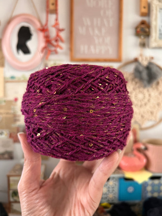 Sequins Wool yarn (ترتر)