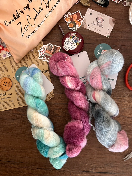 Hand Dyed Mohair
