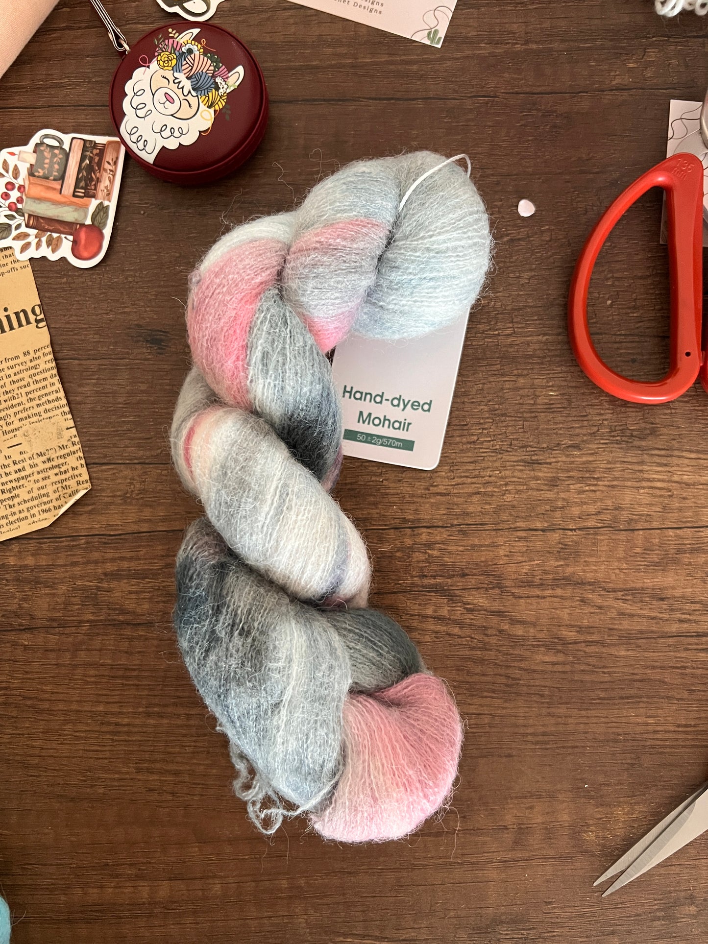 Hand Dyed Mohair