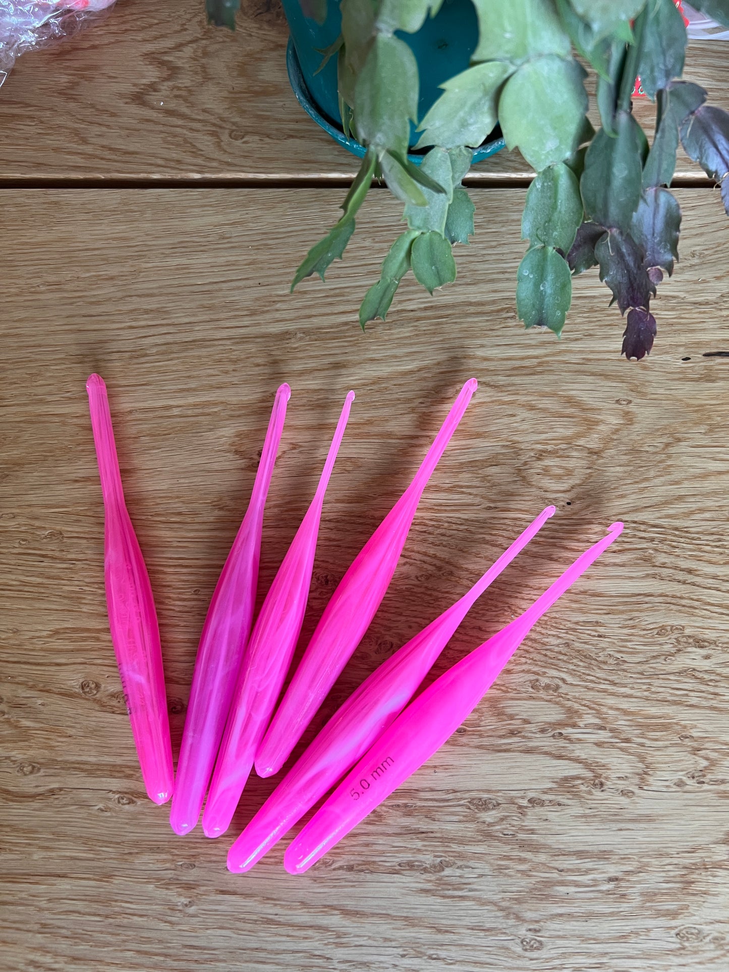 Pink Acrylic Crochet hook