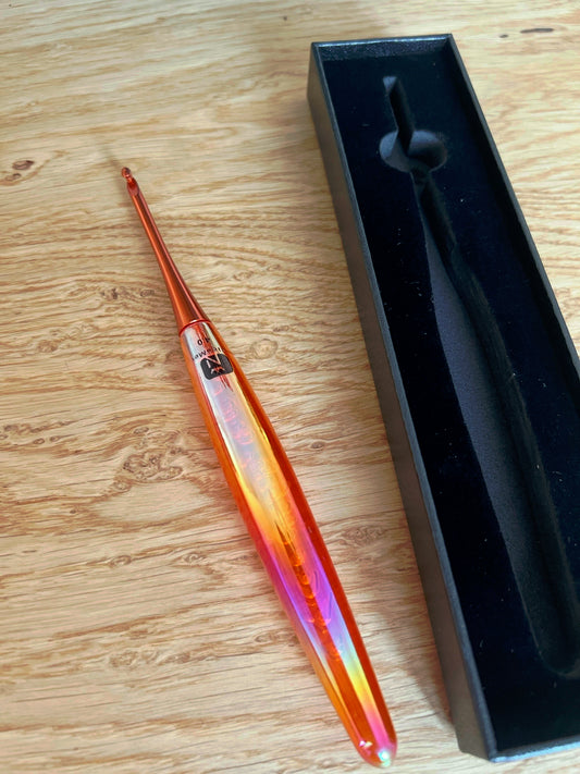 Bronze / Orange Acrylic Crochet Hook
