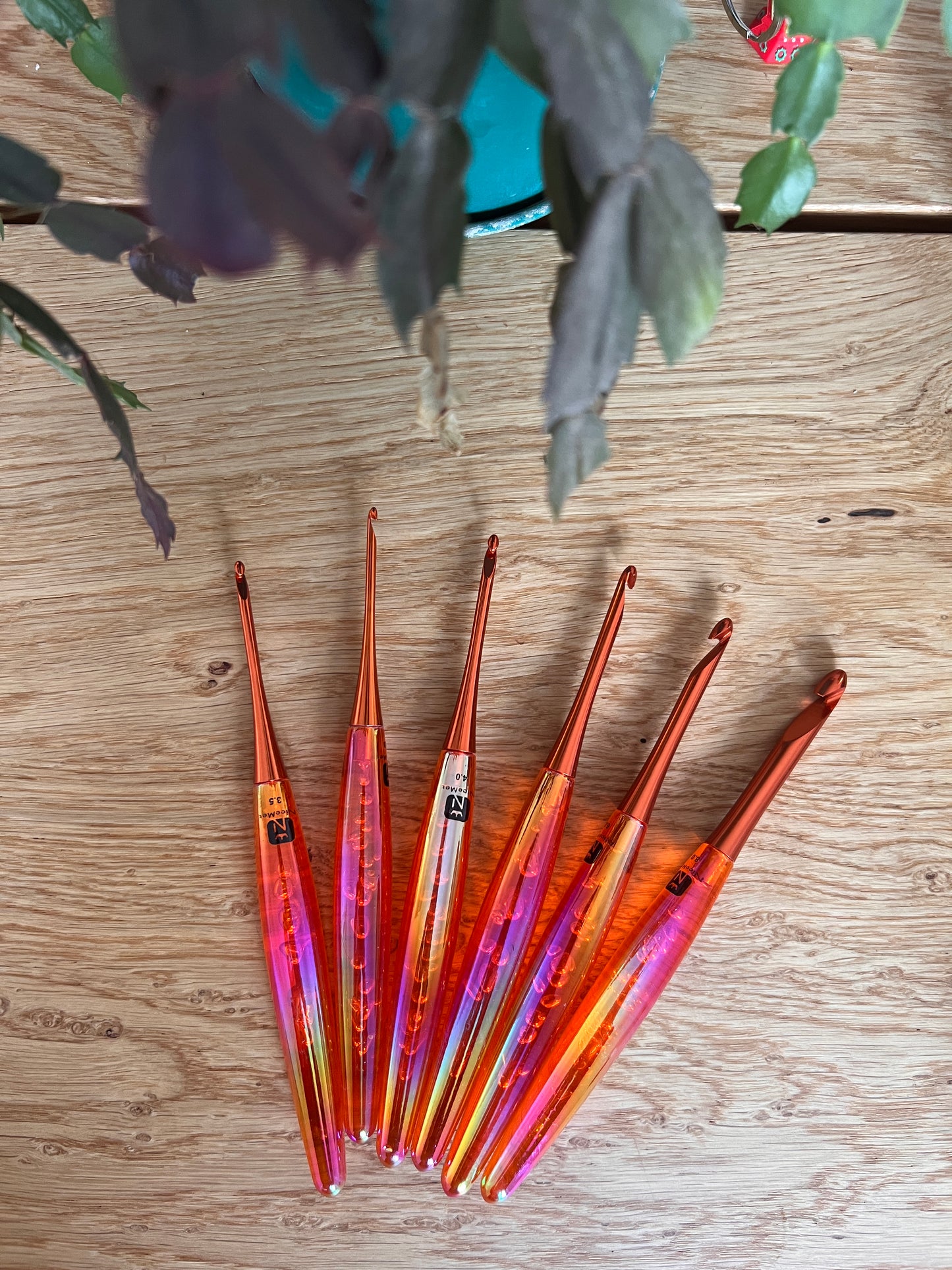 Bronze / Orange Acrylic Crochet Hook