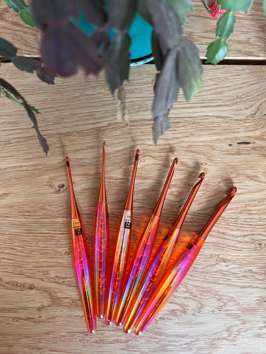 Bronze / Orange Acrylic Crochet Hook