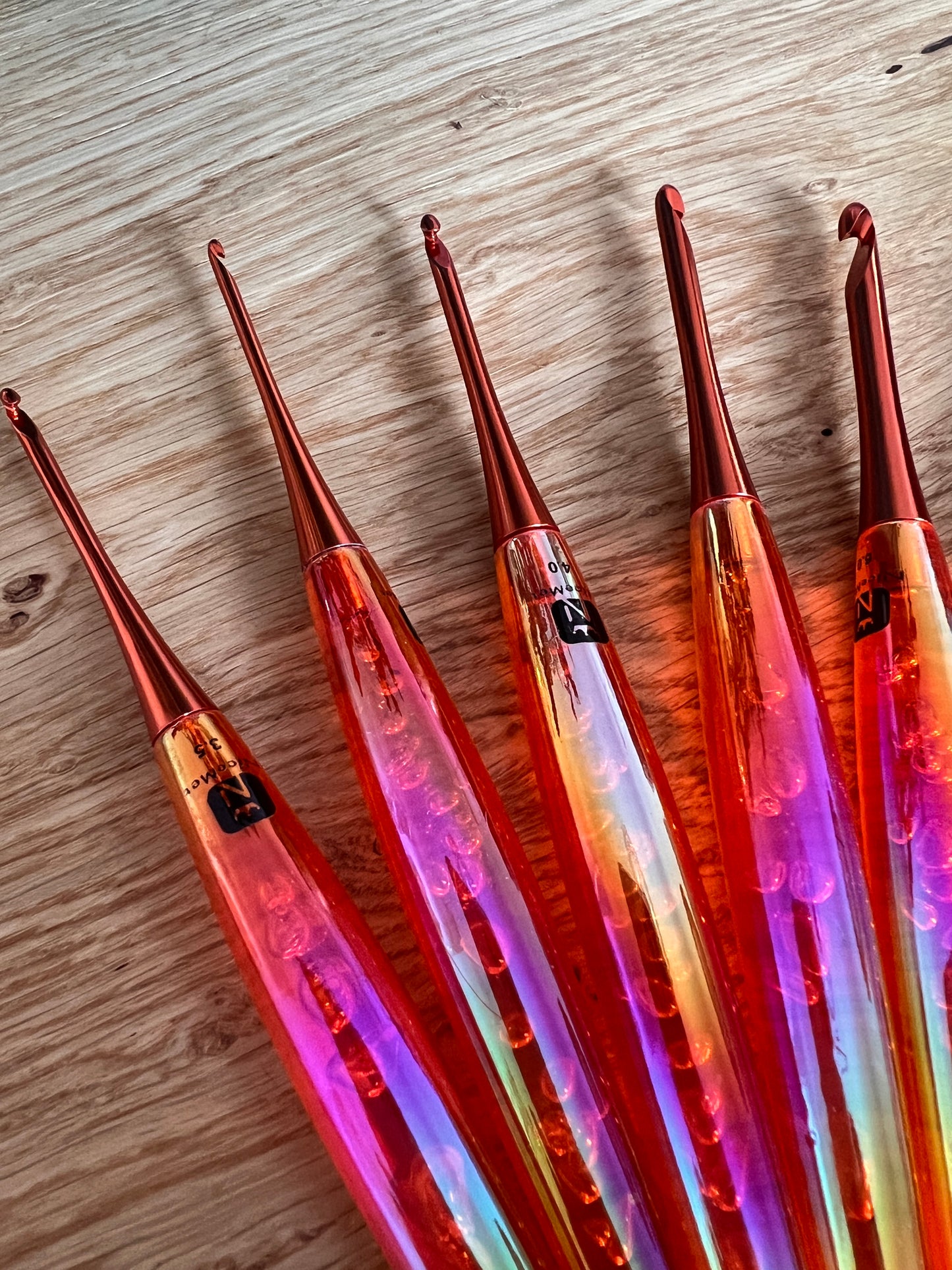 Bronze / Orange Acrylic Crochet Hook