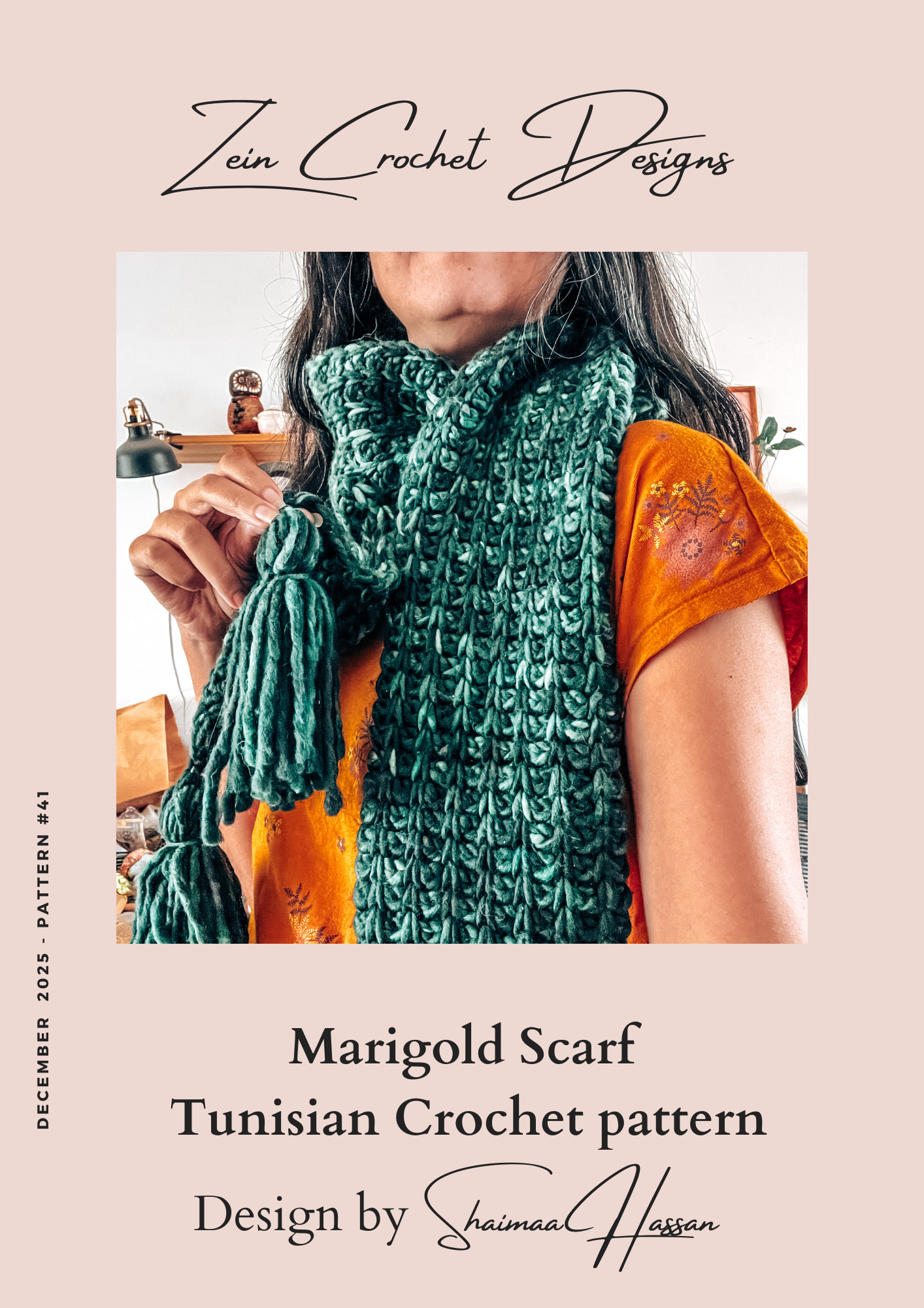 Marigold Scarf Tunisian Crochet Pattern