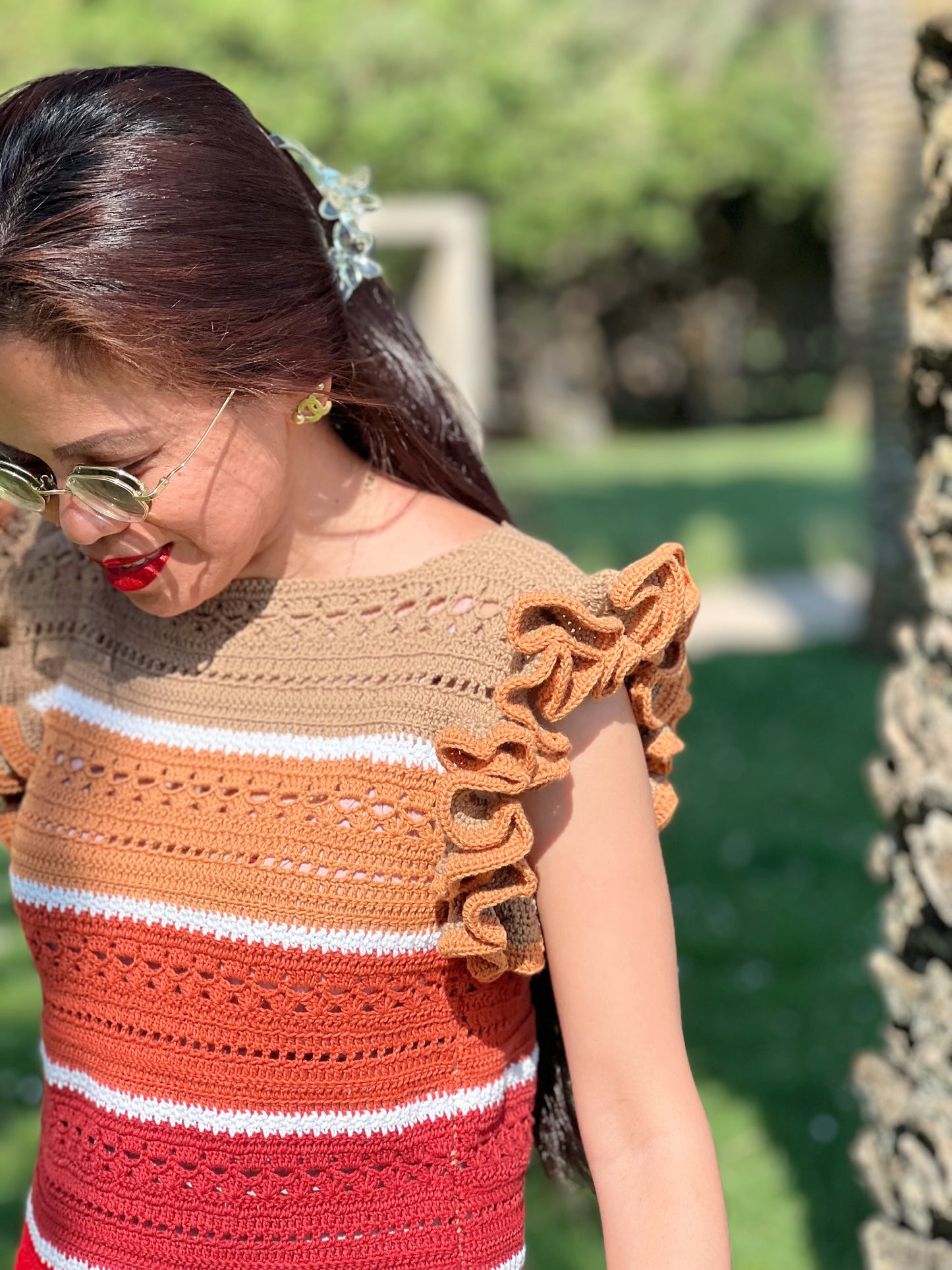 Ruffles Waffles Top Crochet pattern