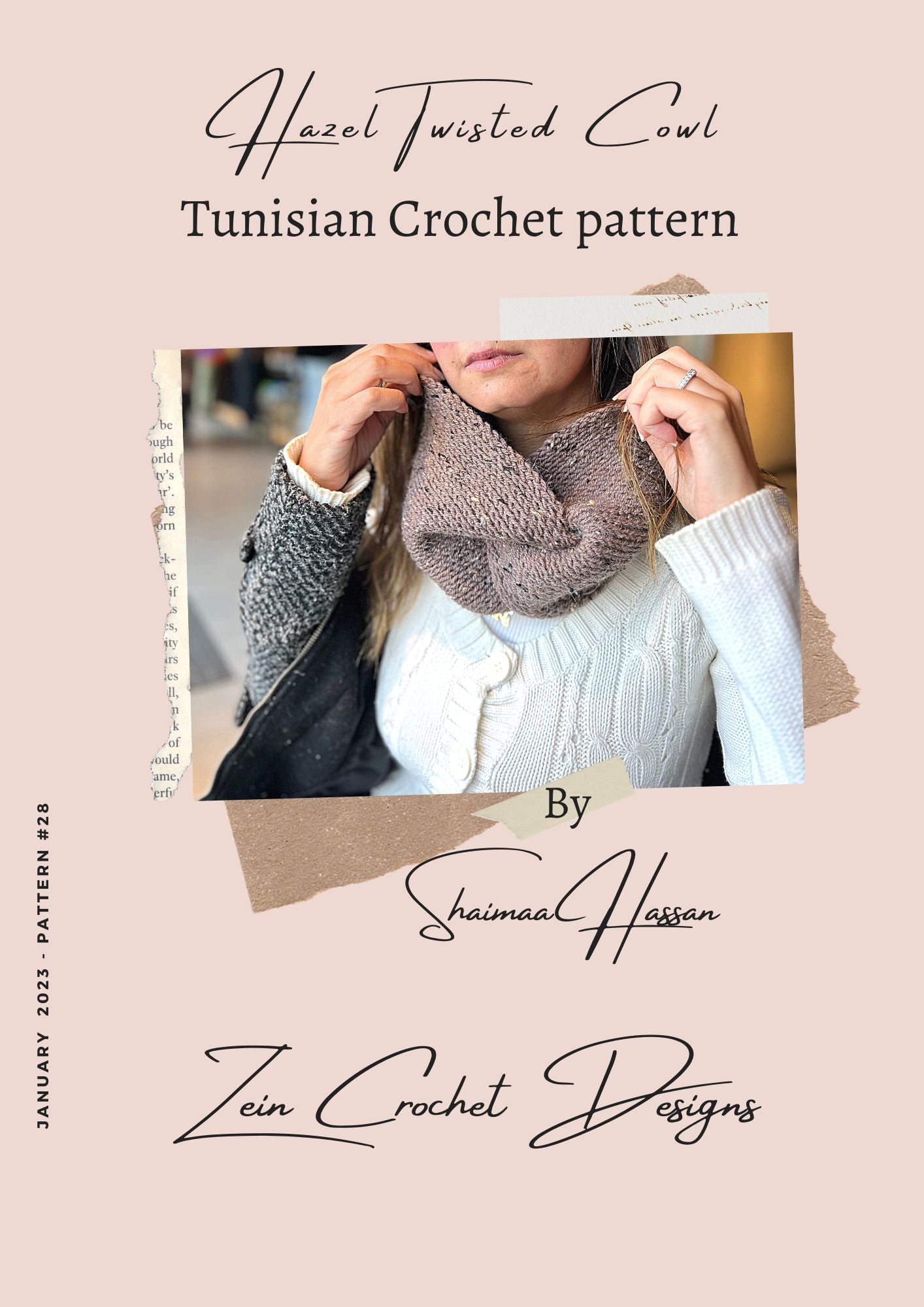 Hazel Twisted Cowl Tunisian Crochet Pattern