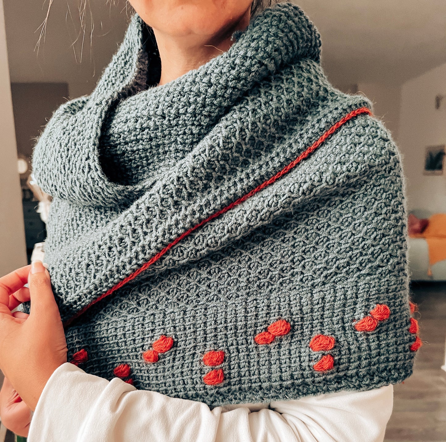 The Ivy Tunisian shawl Crochet pattern