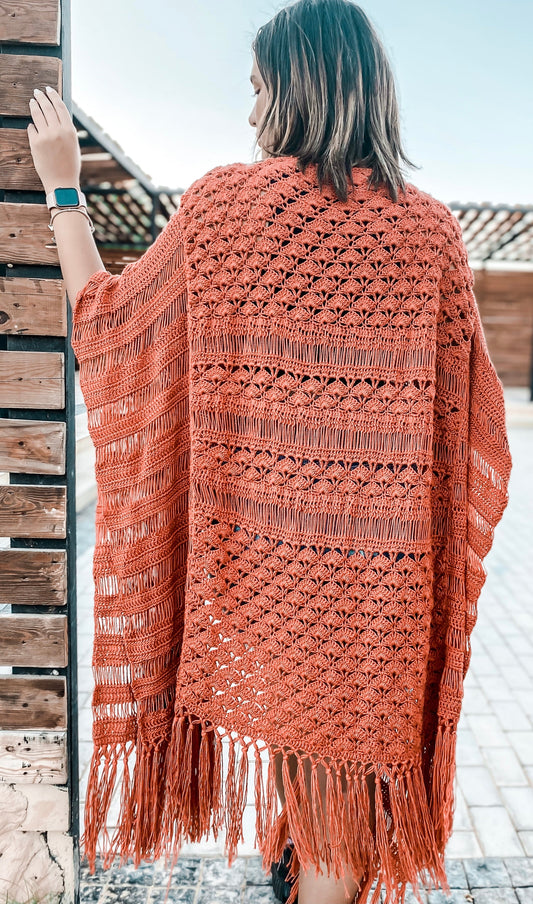 Rusty Cocoa Kimono Crochet Kit