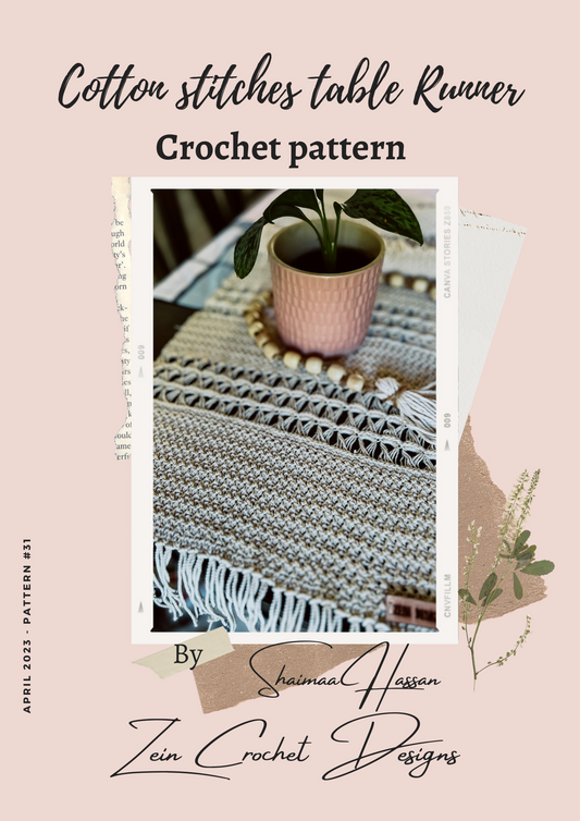 Cotton Stitches Table Runner Crochet pattern