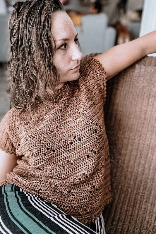 Sakura Summer Tee Crochet pattern